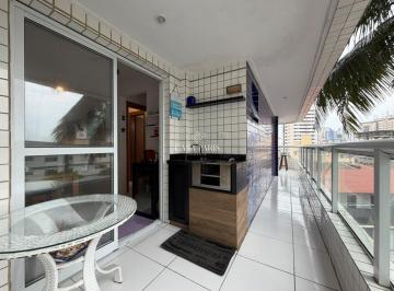 Apartamento · 71m² · 2 Quartos · 1 Vaga · Apartamento mobiliado com vista para o mar no Caiçara, Praia Grande