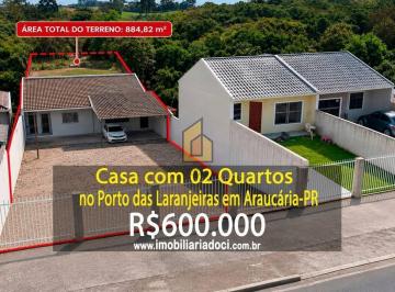 5b1d719532326044f3dbbf967ef59ba46270d540 · Casa com 02 Quartos no Porto das Laranjeiras em Araucária-PR - A venda por R$600.000,00