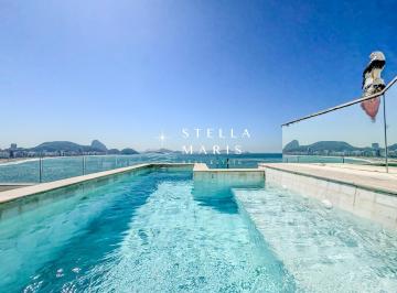 Apartamento · 310m² · 3 Quartos · 2 Vagas · Av. Atântica, Espetacular Cobertura duplex reformada com 03 suítes, vista panorâmica da Praia de Cop