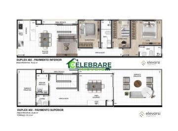 Apartamento · 116m² · 3 Quartos · 2 Vagas · APTO DUPLEX EM PINHAIS!! 03 QTOS,SUITE,TERRAÇO,CHURRASQUEIRA