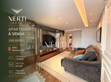 c7d2380059c0707c7e0c0f29e41a923136d9a424 · Apartamento com 3 dormitórios à venda, 102 m² por R$ 1.080.000,00 - Velha - Blumenau/SC