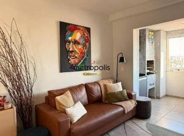Sala · Apartamento com 2 dormitórios à venda, 52 m² por R$ 550.000,00 - Vila Scarpelli - Santo André/SP