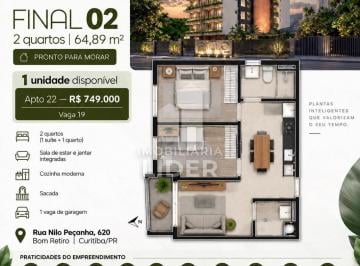 Apartamento · 64m² · 2 Quartos · 1 Vaga · Apartamento em Curitiba, no bairro Bom Retiro - Ni
