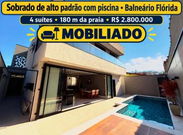 Casa de 4 quartos, Praia Grande · Maravilhoso Sobrado Mobiliado de Alto Padrão com Piscina no Balneário Flórida