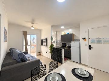 Apartamento · 47m² · 1 Quarto · 1 Vaga · Apartamento mobiliado à venda no Bairro Mirim, Praia Grande, com varanda gourmet