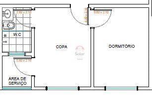 Apartamento · 28m² · 1 Quarto · Apartamento para alugar em Centro de 28.00m² com 1 Quarto
