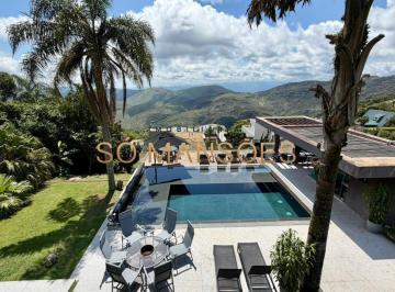 Casa · 600m² · 4 Quartos · 2 Vagas · Casa de Luxo de 600 m² à Venda com 4 Suítes e Vista Definitiva no Morro do Chapéu, Nova Lima - MG