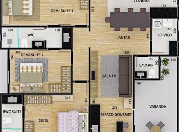 e08805d23be1757ca8118e9697d1287c7aa6aaa5 · Cobertura com 3 dormitórios à venda, 120 m² por R$ 850.000,00 - Pioneiros Catarinenses - Cascavel/PR