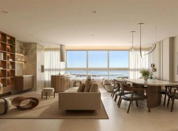 Living do apartamento de 180 m² da Torre Figueira · Apartamento 180m² com suíte master de 22m² | Pátio Beira Rio, Itajaí