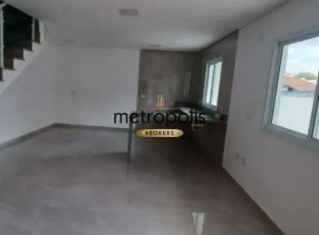 Sala / Cozinha  · Sobrado com 2 dormitórios à venda, 97 m² por R$ 615.000,00 - Parque Oratório - Santo André/SP