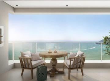 Sacada com churrasqueira e vista para o mar de Balneário Camboriú (imagem ilustrativa) · Santé em andar alto: 160 m² e 4 suítes em Balneário Camboriú