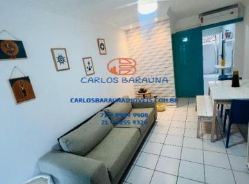 Apartamento · 80m² · 2 Quartos · 1 Vaga · Apartamento 2/4 mobiliado térreo condomínio com piscina stella maris frente mar