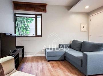 Sala · Apartamento com 1 quarto para alugar, 38 m²- Jardins - São Paulo/SP