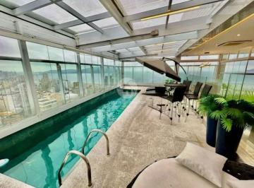 Apartamento · 450m² · 4 Quartos · 5 Vagas · Cobertura Triplex Porteira Fechada, 4 Suítes, Piscina Privativa, Vista para o Mar e 5 Vagas – Santos