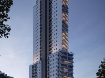 Fachada do Bothanic ao entardecer, com a torre iluminada (imagem ilustrativa) · Studio de 22 m² no Bothanic, Centro de Itajaí: menor valor da tabela