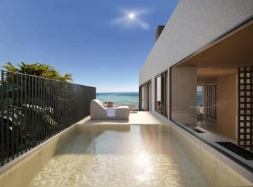 Piscina privativa da cobertura de 314 m², com o mar ao fundo (imagem ilustrativa) · Cobertura de 314 m² e 4 suítes com vista frontal para o mar no Neos