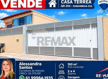 Casa · 150m² · 4 Quartos · 2 Vagas · Casa em Samambaia Sul: 4 Quartos, 1 vaga de garagem e Churrasqueira!