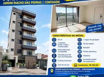 Apartamento de 3 quartos, Contagem · Apartamento de 93 m² com 3 quartos , varanda suite e 2 semi-suite, 2 vgs- Jardim Riacho das Pedras