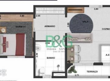 Apartamento · 39m² · 1 Quarto · Apartamento à venda, 39 m² por R$ 331.800,00 - Usina Piratininga - São Paulo/SP