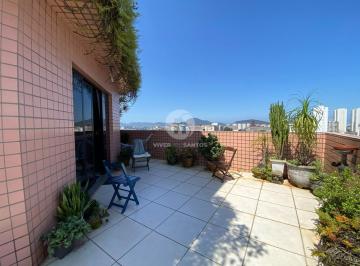 Apartamento · 152m² · 2 Quartos · 2 Vagas · Cobertura Duplex 152 m², 2 Suítes, Área Externa com Churrasqueira e Vista Livre na Aparecida – Santo