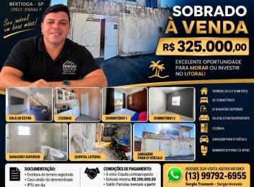 Casa · 60m² · 2 Quartos · 1 Vaga · Sobrado, Residencial para Venda, Jardim Raphael, Bertioga