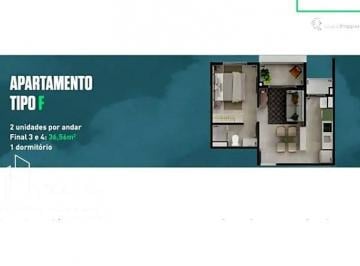 Foto 01 · Apartamento à venda em São José do Rio Preto-SP: 1 quarto, 1 suíte, 2 salas, 1 vaga - 36,60m² de pur