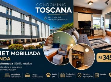 Apartamento de 1 quarto, Brasília · Kitnet Mobiliada à Venda na Asa Norte Brasília DF | Condomínio Toscana Reformada 27m²