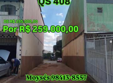 Terreno , Samambaia · QS 408 - LOTE VAZADO 100 m² - QUITADO, ESCRITURADO E REGISTRADO, ACEITA FINAN!