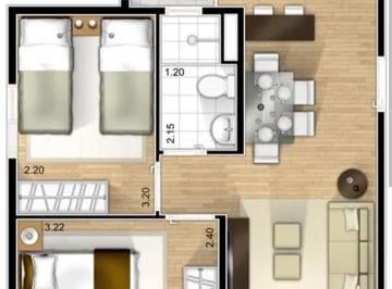 Apartamento · 52m² · 2 Quartos · 1 Vaga · Apartamento 2 Dormitórios no Condomínio Marcco Sorocaba – Próximo ao Shopping Ci