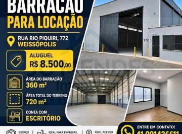 Comercial · 400m² · Pavilhão/Galpão para alugar no bairro Weissópolis - Pinhais/PR