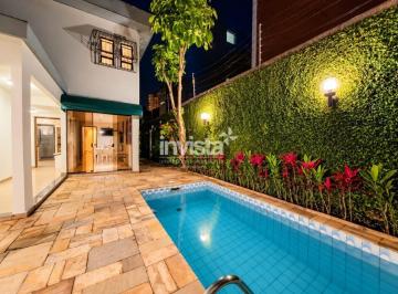 Casa · 250m² · 3 Quartos · 2 Vagas · SOBRADO COM PISCINA E CHURRASQUEIRA NO EMBARÉ – SANTOS/SP