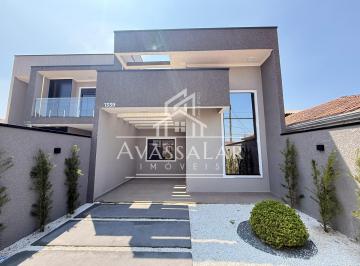 Casa · 84m² · 3 Quartos · Casa alto padrão com piscina e suíte à venda - Eucaliptos, Fazenda Rio Grande PR