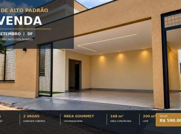 Casa de 2 quartos, Vicente Pires · Casa Alto Padrão à Venda 26 de Setembro DF | 2 Quartos, Suíte, Closet, 168m², 2 Vagas