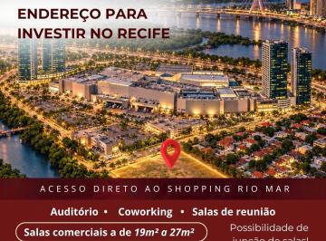 Comercial de 1 quarto, Recife · SALAS COMERCIAS EM NOVO EMPRESARIAL AO LADO DO RIO MAR. CADASTRE-SE. LANCAMENTO MOURA DUBEX.
