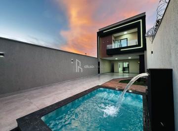 Casa · 162m² · 4 Quartos · 3 Vagas · Sobrado 4 Quartos com Piscina e Área Gourmet no Jardim Petrópolis – Goiânia