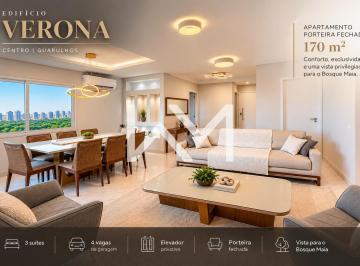 Apartamento · 170m² · 3 Quartos · 4 Vagas · Apartamento Alto Padrão - 170 m² no Edifício Verona – 3 Suítes, 4 Vagas e Vista para o Bosque Maia -