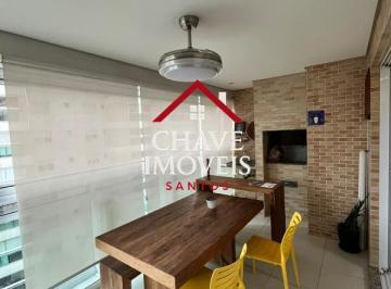 Apartamento · 103m² · 3 Quartos · 2 Vagas · Apartamento de 3 quartos com suíte e varanda gourmet na Ponta da Praia, Santos