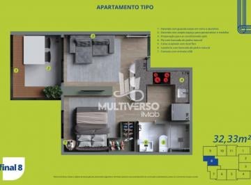 Apartamento · 32m² · Apartamento à venda, no bairro Encruzilhada em Santos