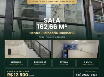 Comercial , Balneário Camboriú · SALA NOVA PARA LOCAÇÃO COM 162M² PÉ DIREITO ALTO 01 VAGA