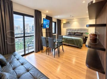Apartamento · 32m² · 1 Quarto · 1 Vaga · Studio em Moema com 32m², 1 dormitório e 1 vaga de garagem disponível locação.