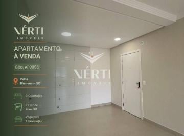 16516f6255060b54404f4c22bad8f64314652c12 · Apartamento com 3 dormitórios à venda, 77 m² por R$ 450.000,00 - Velha - Blumenau/SC