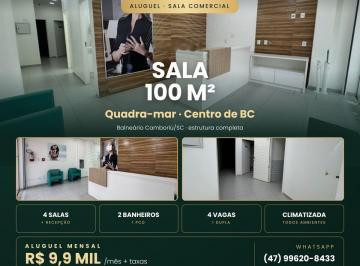 Comercial , Balneário Camboriú · Sala comercial quadra-mar, com 100 m² de área útil e estrutura completa para diversos segmentos.