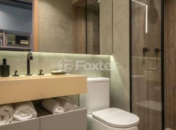banheiro-moderno-com-box-de-vidro-e-acessibilidade · Apartamento, 1 dormitórios, 26.55 m², em Butantã