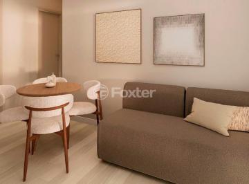 sala-de-estar-com-mesa-de-jantar-moderna · Apartamento, 1 dormitórios, 41.03 m², em Vila Uberabinha