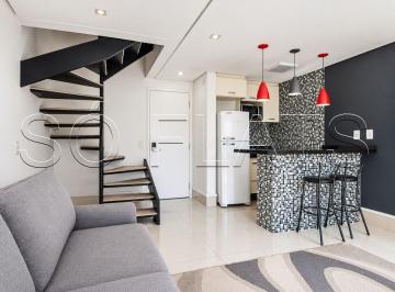Apartamento · 43m² · 1 Quarto · 1 Vaga · Urbano Duplex Vila Nova Conceição 43m² Mobiliado com Suíte Perto do Ibirapuera e da Faria Lima