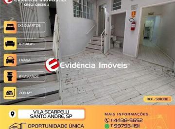 Casa · 289m² · 1 Vaga · Sobrado, 289 m² - venda por R$ 699.999,00 ou aluguel por R$ 5.056,03/mês - Vila Scarpelli - Santo An
