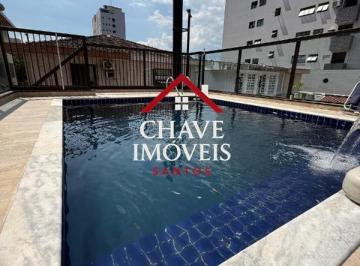 Casa · 200m² · 3 Quartos · 2 Vagas · Coração do Embaré, rua Castro Alves. Sobrado com piscina Lindo.