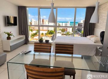19c21ef2831041b9466c8edc62466ebbd4f1c0cc · Flat com 1 dormitório, porteira fechada à venda, 35 m² por R$ 410.000 - Ponta de Campina - Cabedelo/