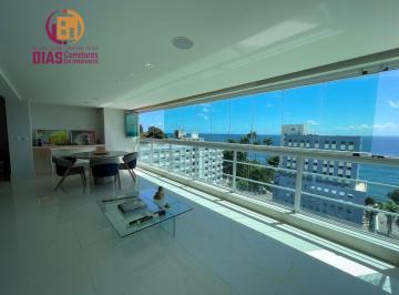 Apartamento · 181m² · 2 Quartos · 3 Vagas · Alugo Apartamento mobiliado e decorado opcional com 181m2, varanda vista mar, 2 suítes Masters - Bar