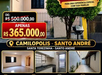 Casa de 3 quartos, Santo André · Casa terrea 95m² 3 dormitórios com quintal 1 vaga. Terreno 5x27m à venda, Vila Camilópolis